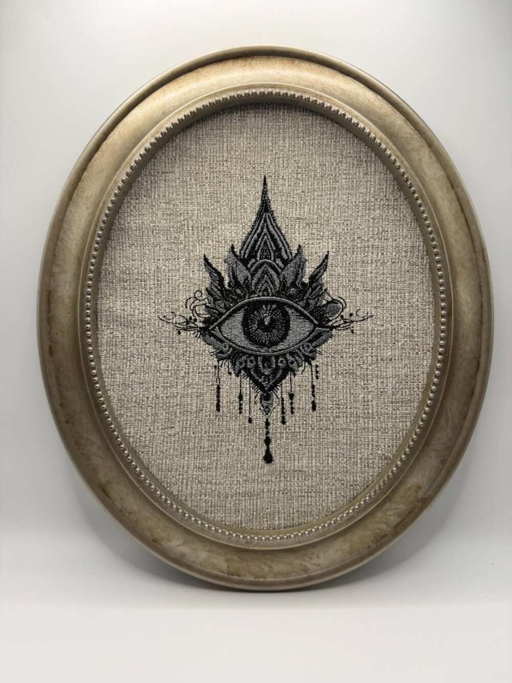 Homemade Enchanted Eye Oval Embroidery Art